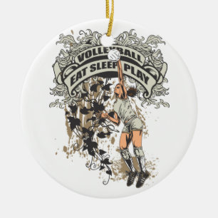 Eat, Slaap, Volleybal spelen Keramisch Ornament