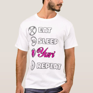 Eat slaap yuri-herhaling t-shirt