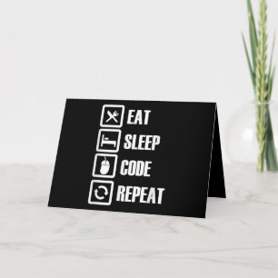 Eat Slaapcode Herhalingscoderingssoftware engineer Kaart