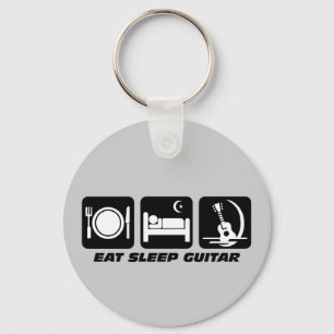 Eat slaapgitaar sleutelhanger