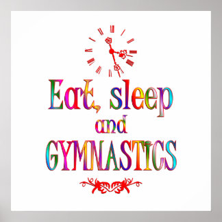 Eat, slaapgymnastiek poster