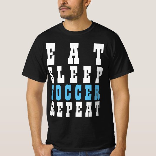 EAT SLAAPSOCCER REPETEREN T-SHIRT (Voorkant)
