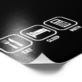 EAT, SLAAPSTAND, WISKUNDE FOTO AFDRUK (Hoek)