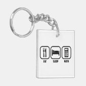 EAT, SLAAPSTAND, WISKUNDE SLEUTELHANGER (Voorkant Links)