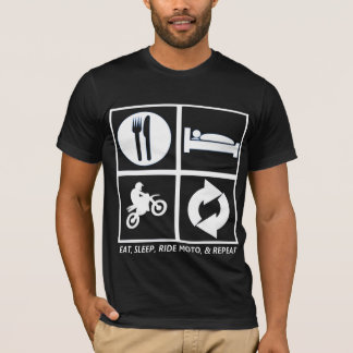EAT, SLAP, RIDE MOTO EN HERHAAL T-SHIRT