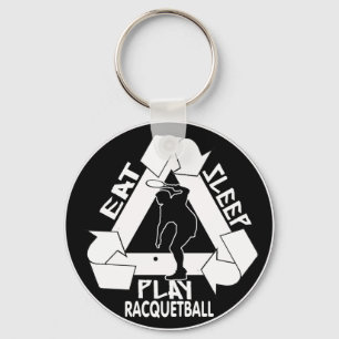 EAT, SLAP, SPEELRACQUETBALL SLEUTELHANGER