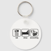 Eat Sleep Accounting Sleutelhanger (Voorkant)