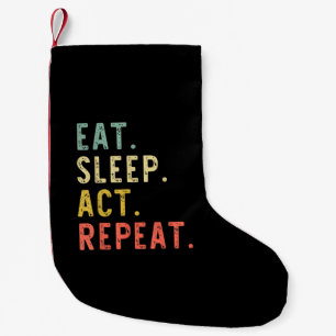 Eat Sleep Act Herhalen Kleine Kerstsok