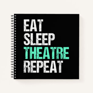 Eat Sleep Acter Herhalen Funny Actress Gift Notitieboek