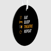 Eat Sleep Actress Repeat - Drôle Graphique Musical (devant)