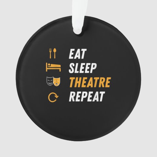 Eat Sleep Actress Repeat - Drôle Graphique Musical (devant)