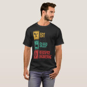 Eat Sleep Aerospace Engineering  Engineer  Graphic T-shirt (Voorkant volledig)