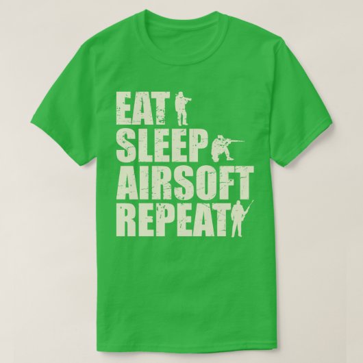 Eat Sleep Airsoft Repat T-shirt (Design voorkant)