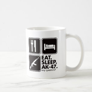 Eat Sleep AK-47 - zwart Koffiemok