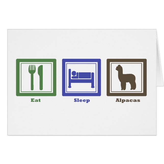 Eat Sleep Alpacas (Voorkant Horizontaal)