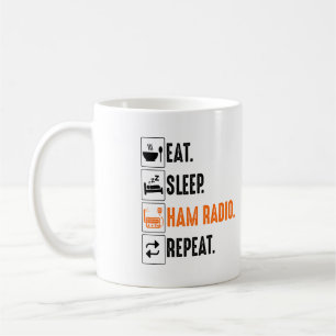 Eat Sleep Amateur Ham Radio Koffiemok