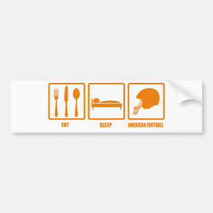 Eat Sleep American Football Bumpersticker