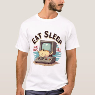 Eat Sleep Anime Gaming Herhaal Kawaii Otaku Anime  T-shirt