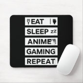 Eat Sleep Anime Gaming Repeat Otaku Gamer Humor Muismat (Met muis)