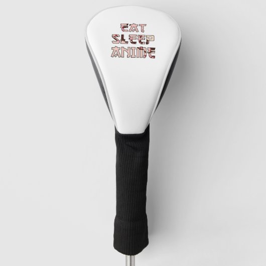 Eat Sleep Anime Golfheadcover (Voorkant)