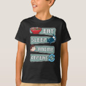 Eat Sleep Anime Herhaal Japans | Ontwerp Kawaii T-shirt (Voorkant)