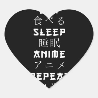Eat Sleep Anime Herhaal Japanse Manga Lover Hart Sticker