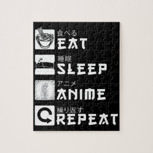 Eat Sleep Anime Herhaal Japanse Manga Lover Legpuzzel
