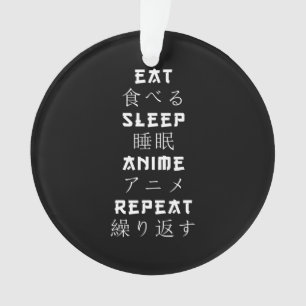 Eat Sleep Anime Herhaal Japanse Manga Lover Ornament