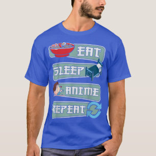 EAT SLEEP ANIME HERHAAT Shirt, Anime Japanse Manga T-shirt