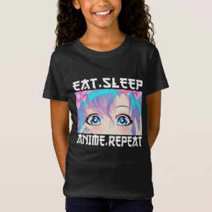 Eat Sleep Anime Herhalen T-shirt