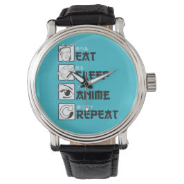 Eat Sleep Anime Horloge