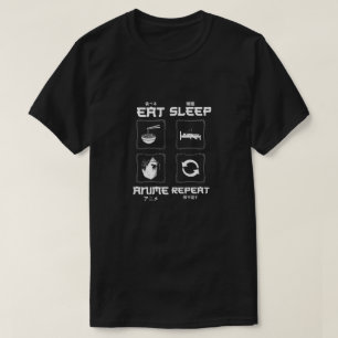 Eat Sleep Anime Repeat - Grappige Otaku Lifestyle T-shirt