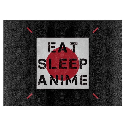 Eat Sleep Anime Snijplank (Voorkant)