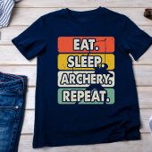 Eat Sleep Archery Herhalen T-shirt