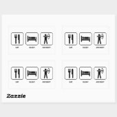 Eat Sleep Archery Rechthoekige Sticker (Vel)