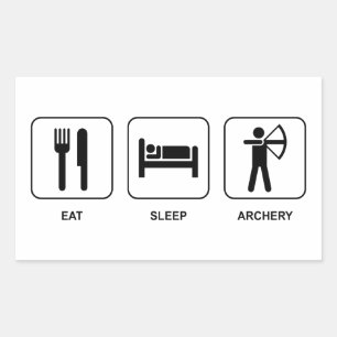 Eat Sleep Archery Rechthoekige Sticker