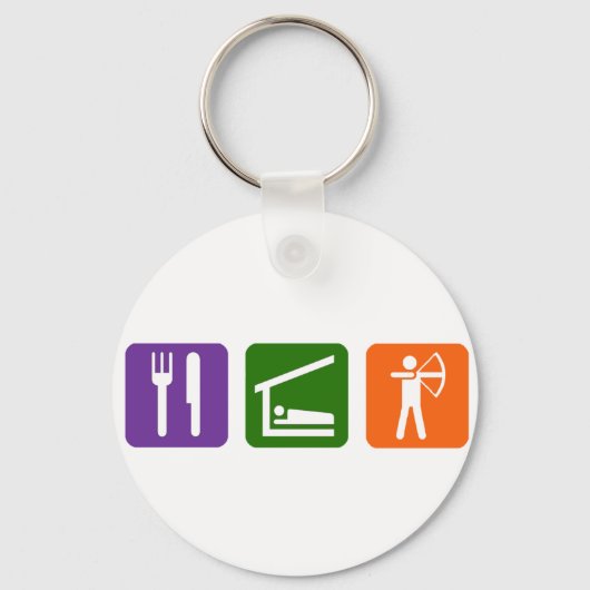 Eat Sleep Archery! Sleutelhanger (Voorkant)