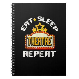 Eat Sleep Atre Herhaal Actoraccentress Acter Notitieboek