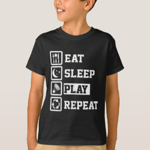 Eat Sleep Badminton Repat Funny Badminton Player T-shirt
