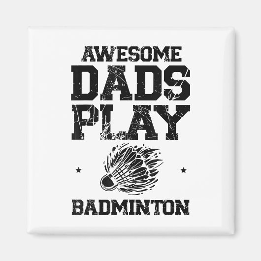Eat Sleep Badminton Repeat Shuttle Racket Magneet (Voorkant)