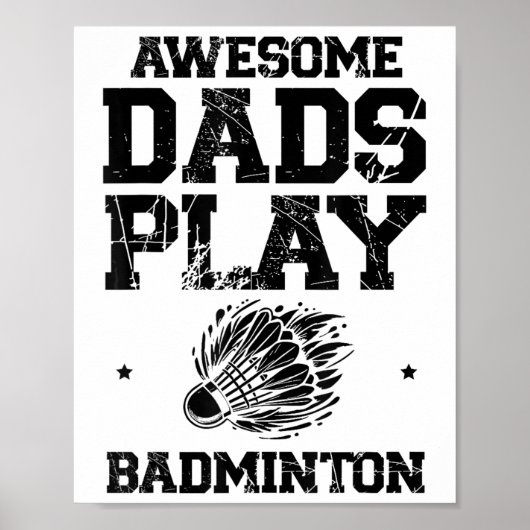 Eat Sleep Badminton Repeat Shuttle Racket Poster (Voorkant)