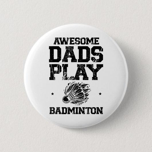 Eat Sleep Badminton Repeat Shuttle Racket Ronde Button 5,7 Cm (Voorkant)