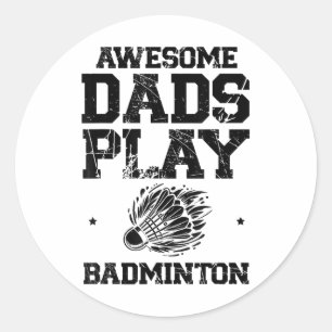 Eat Sleep Badminton Repeat Shuttle Racket Ronde Sticker