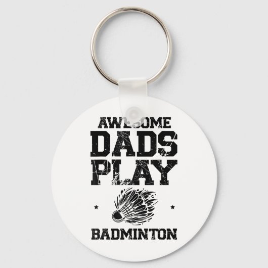 Eat Sleep Badminton Repeat Shuttle Racket Sleutelhanger (Voorkant)