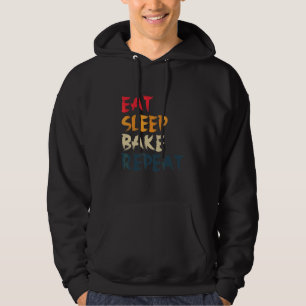 Eat Sleep Bake Herhalen Koking Baken Design 1 Hoodie