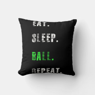 Eat Sleep Ball Herhaal Basketball Gift Kussen