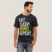 Eat Sleep Band Muziekinstrumenten herhalen Gift T-shirt (Voorkant volledig)