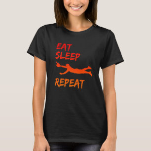 Eat Sleep Baseball Herhaal Baseball Player T-shirt
