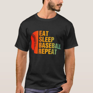 Eat Sleep Baseball Herhaal Baseball Player T-shirt