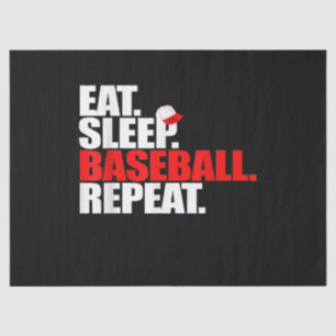 Eat Sleep Baseball Herhaal Catcher Pitcher Basebal Tissuepapier